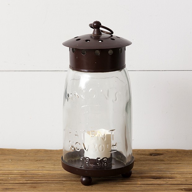 MASON JAR TEA LIGHT LANTERN