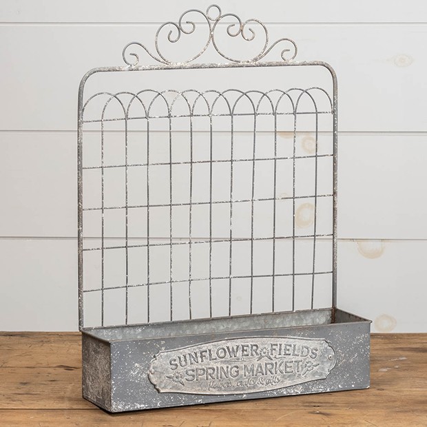 METAL GARDEN GATE COTTAGE PLANTER